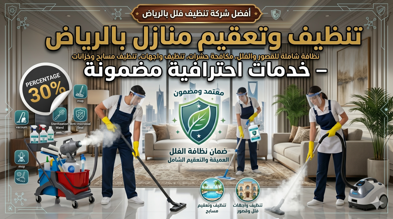 أفضل شركة تنظيف فلل بالرياض