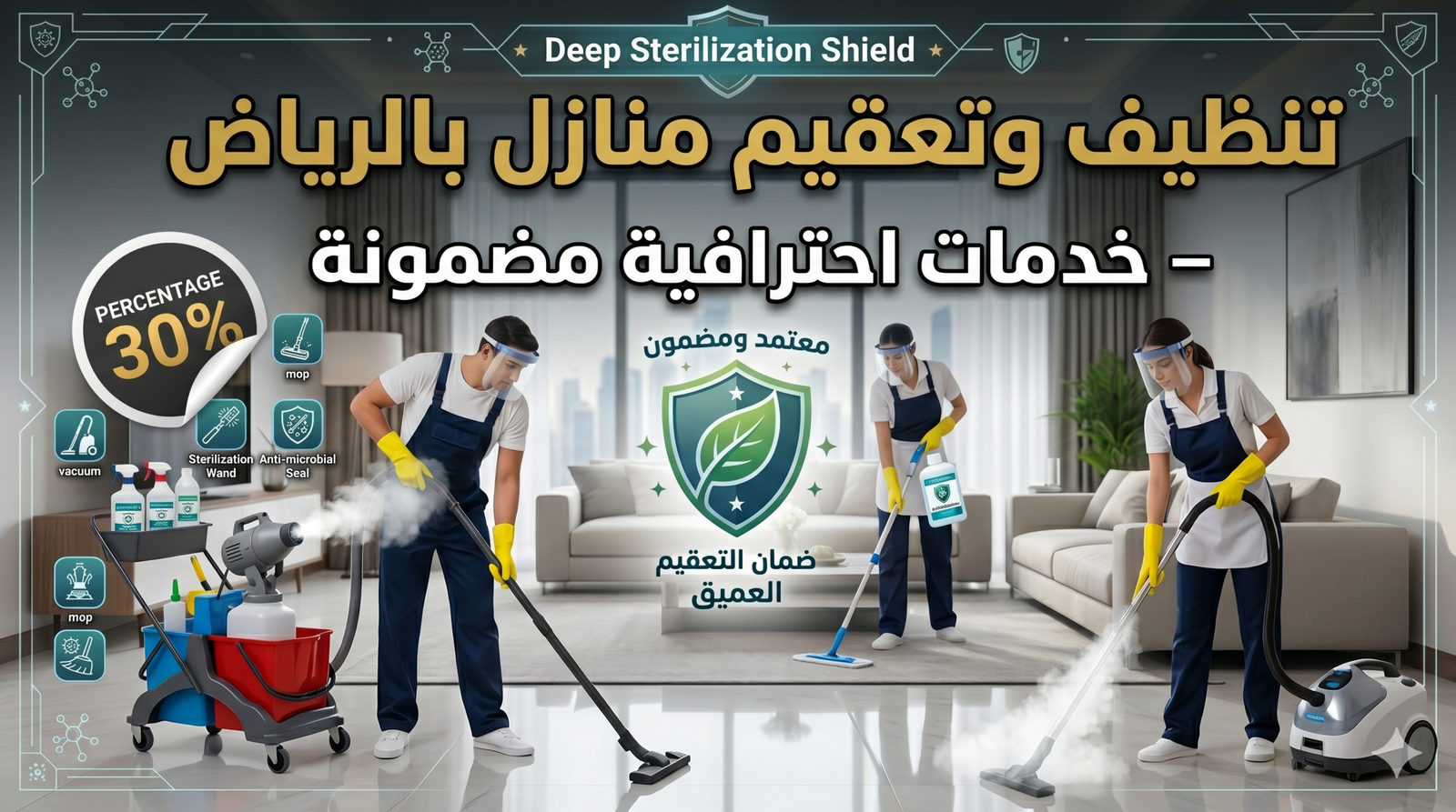 تنظيف وتعقيم منازل