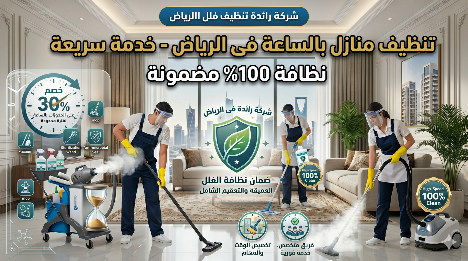 تنظيف منازل بالساعة فى الرياض