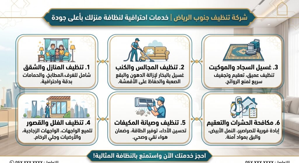 شركة تنظيف جنوب الرياض
