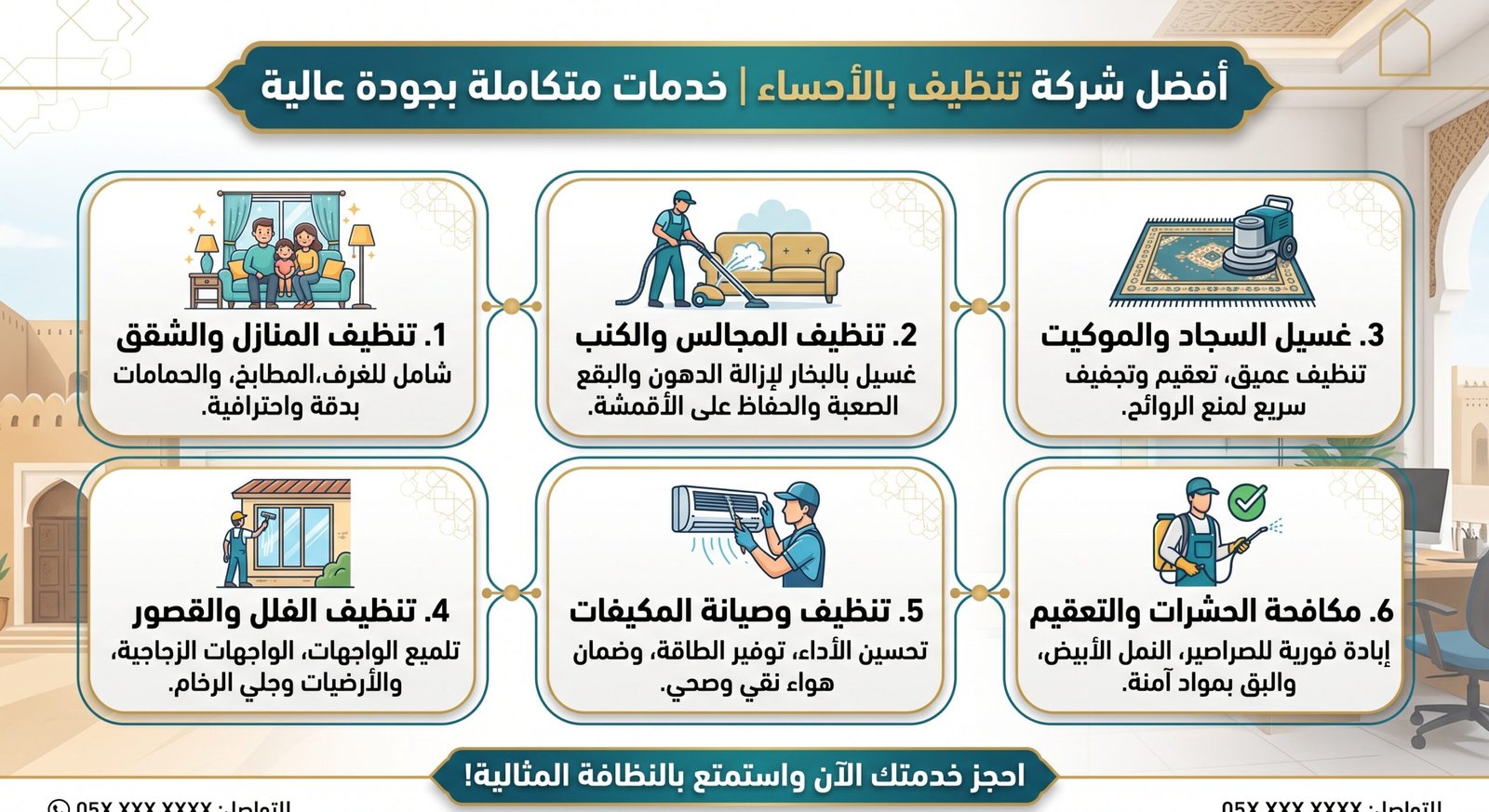 أفضل شركة تنظيف بالأحساء